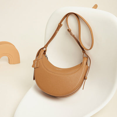 BeauToday Vintage Half-moon Handbag for Women BEAU TODAY