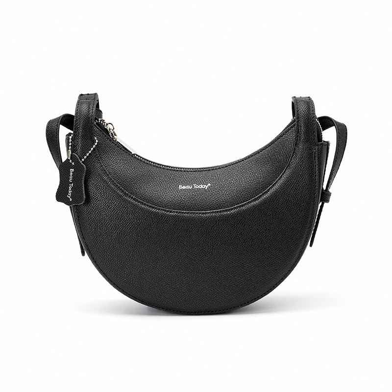 BeauToday Vintage Half-moon Handbag for Women BEAU TODAY