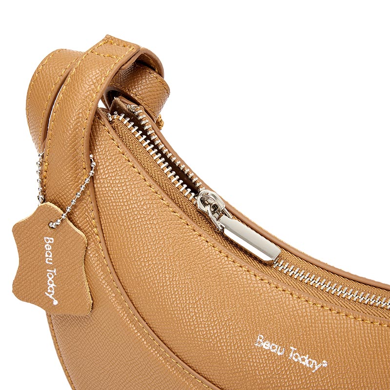BeauToday Vintage Half-moon Handbag for Women BEAU TODAY