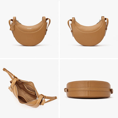 BeauToday Vintage Half-moon Handbag for Women BEAU TODAY