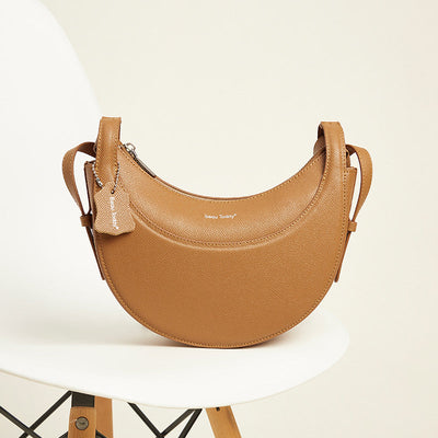 BeauToday Vintage Half-moon Handbag for Women BEAU TODAY