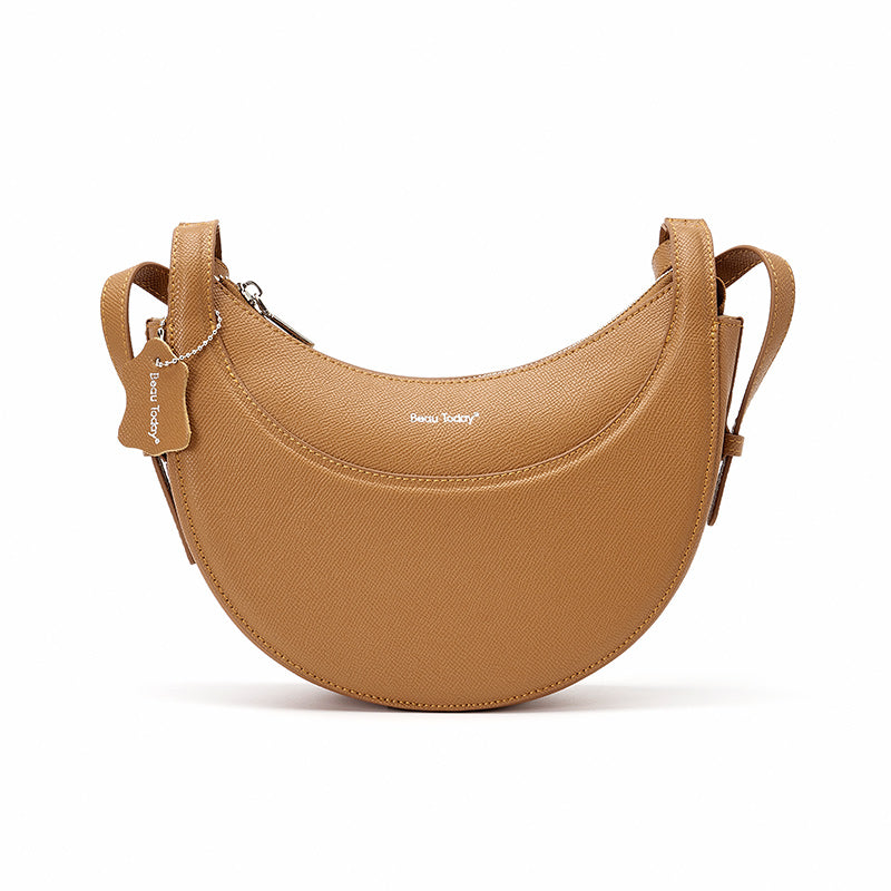 BeauToday Vintage Half-moon Handbag for Women BEAU TODAY