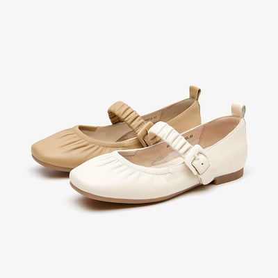 BeauToday Womens Vintage Mary Janes Soft Ballet Flats with Elastic Stap BEAU TODAY