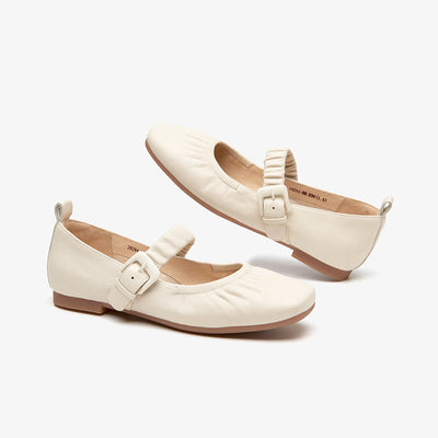 BeauToday Womens Vintage Mary Janes Soft Ballet Flats with Elastic Stap BEAU TODAY