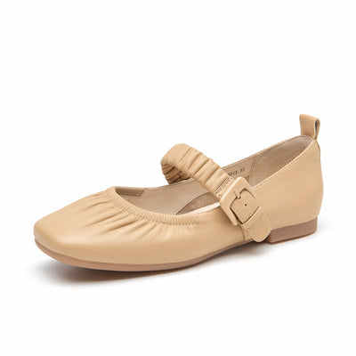 BeauToday Womens Vintage Mary Janes Soft Ballet Flats with Elastic Stap BEAU TODAY