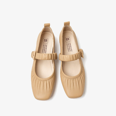 BeauToday Womens Vintage Mary Janes Soft Ballet Flats with Elastic Stap BEAU TODAY
